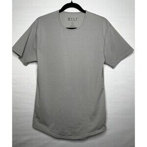 BYLT Premium Basics Drop Cut Lux Short Sleeve‎ Gray Shirt Men’s Size Small